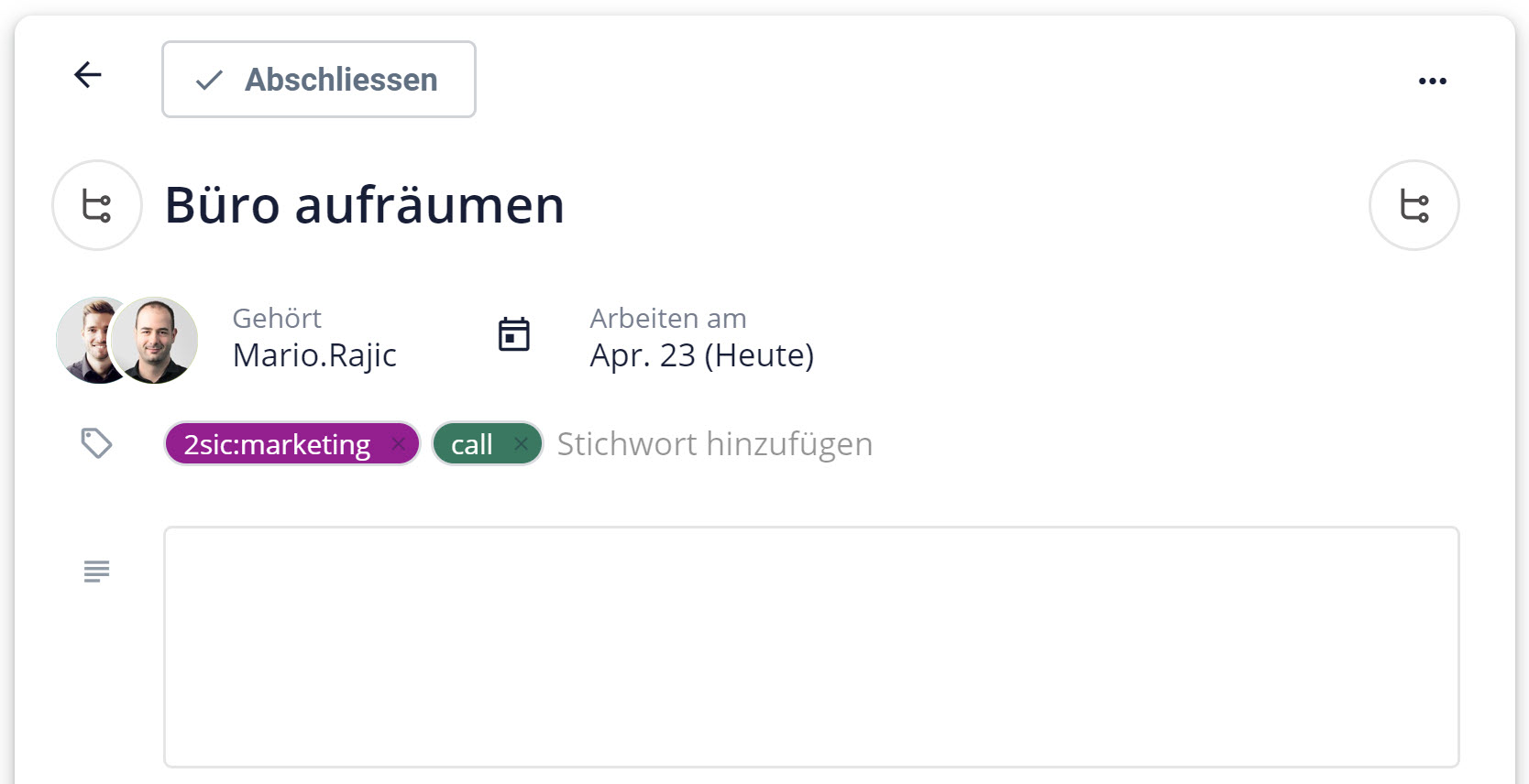 Sichtbarkeit von Team-Tags